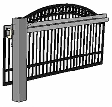 1m Aluminium Z Section for Sliding Gates